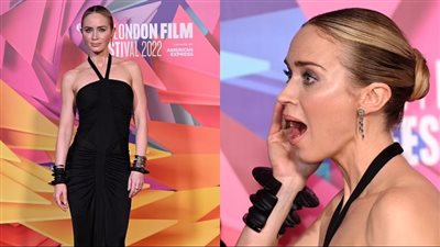 بالأسود.. إميلي بلانت تذهل الحضور في العرض الافتتاحي لفيلم The English | صور