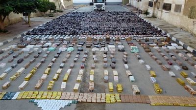 بـ 270 مليون.. إحباط صفقة تهريب 10 أطنان من المواد المخدرة بالسويس │صور