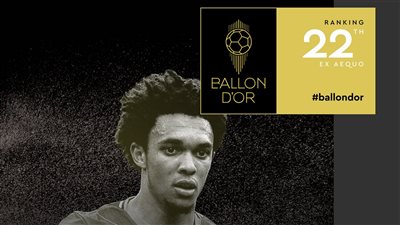 ارنولد وفودين في المركز الثاني والعشرين بترتيب الكرة الذهبية 