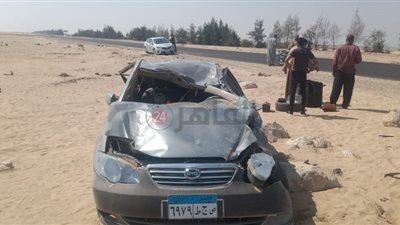 بينهم سعودي الجنسية.. إصابة 3 أشخاص في انقلاب سيارة ملاكي بقنا