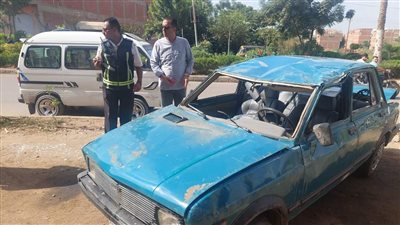 إصابة 4 طلاب إثر انقلاب سيارة ملاكي بالمنوفية | صور
