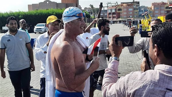 وصول السباح البريطانى