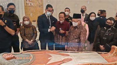 نائب رئيس جمهورية إندونيسيا والوفد المرافق له في زيارة للمتحف القومي للحضارة المصرية | صور 