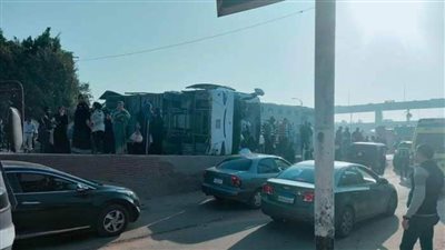الصور الأولى لحادث اصطدام قطار بأتوبيس طلاب في الشرقية
