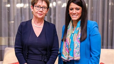 وزيرة التعاون الدولي تلتقي رئيسة البنك الأوروبي لإعادة الإعمار والتنمية ضمن فعاليات مؤتمر المناخ COP27 