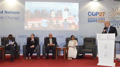 وزير الخارجية يشارك في إطلاق مبادرة الرئاسة المصرية لمؤتمرCOP27 حول تغير المناخ 