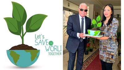 مستوحاة من قمة المناخ.. إسكندرانية تصنع تورتة تشبه الأرض وتهديها لمحافظ شرم الشيخ: مصدقش إنها هتتاكل 