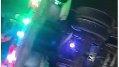 انقلاب سيارة تريلا على دائري المنيب بالجيزة 