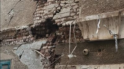 تصدع منزل بحي غرب أسيوط دون خسائر بشرية