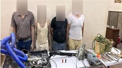 القبض على 4 أشخاص لتنقيبهم عن الآثار داخل عقار بالسيدة زينب 