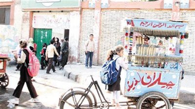 لبيعهم أغذية فاسدة.. التعليم: التنسيق مع مديريات الأمن لمواجهة الباعة الجائلين بمحيط المدارس