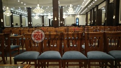 وصول حرم الرئيس السيسي عزاء نجل مايا مرسي رئيس المجلس القومي للمرأة