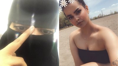 بالنقاب والمايوه.. رهف القنون تقارن بين وضعها حاليًا ووقت وجودها بالسعودية (صور)