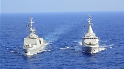 تدريب عابر بالبحر المتوسط للقوات البحرية المصرية والفرنسية