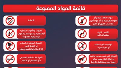 مجلس أبوظبي ينشر قائمة بـ20 مادة ممنوعة في السوبر المصري