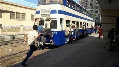 بتر جزئي في ساق شاب إثر سقوطه من ترام الإسكندرية