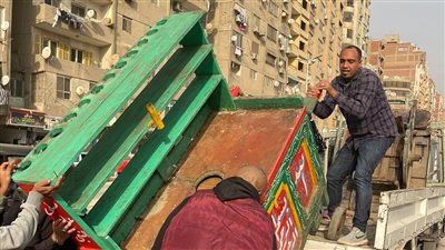 رفع 680 حالة إشغال للمحلات والمقاهي والباعة الجائلين بأوسيم والطالبية