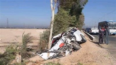 من أسرة واحدة.. وفاة 3 أشخاص وإصابة آخرين في تصادم سيارتين على الطريق الساحلي