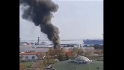 انفجار وحريق في ميناء سامسون بتركيا │ فيديو