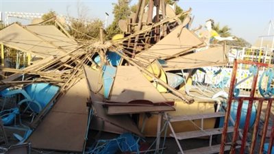 إصابة 13 شخصًا في حادث سقوط ملاهي أطفال في مدينة الألومنيوم بقنا | بث مباشر