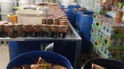 ضبط 210 أطنان مخلل وملح ومنظفات مجهولة المصدر في حملة تموينية مكبرة بالقليوبية