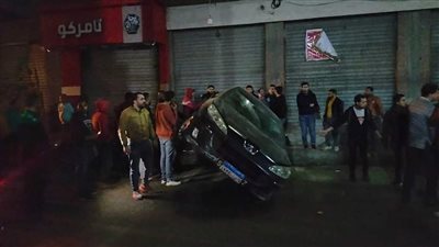 اصطدام سيارة ملاكي بأخرى دون وقوع إصابات بطنطا