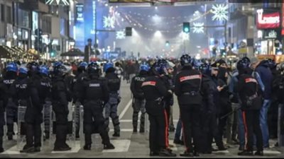 طعن شاب مغربي أثناء احتفال الجماهير المغربية بفوز منتخبها في ميلانو 