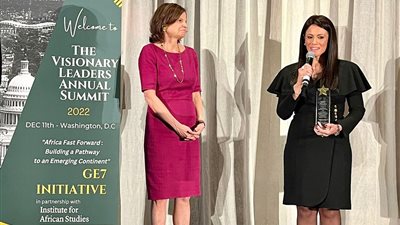 جامعة جورج واشنطن ومبادرة GE7 تمنحان المشاط جائزة الأكثر تميزًا في إفريقيا