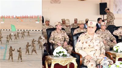 رئيس الأركان يشهد بيانا عمليا للتكتيكات الصغرى والمهارة في الميدان لإحدى تشكيلات المنطقة الغربية