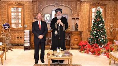 البابا تواضروس الثاني يستقبل سفير باكستان بالمقر البابوي