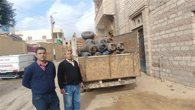 ضبط سيارة محملة بأسطوانات غاز قبل بيعها بالسوق السوداء وتحرير محاضر تموينية ببني سويف 