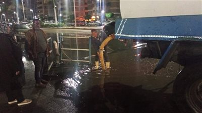 تعامل فوري تجاه التغيرات المناخية في موسم الأمطار بمدينة بورفؤاد