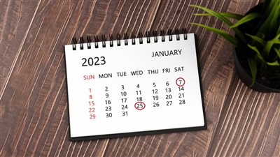 إجازات شهر يناير 2023 الرسمية.. 9 أيام للعاملين بالحكومة و6 أيام للطلاب 