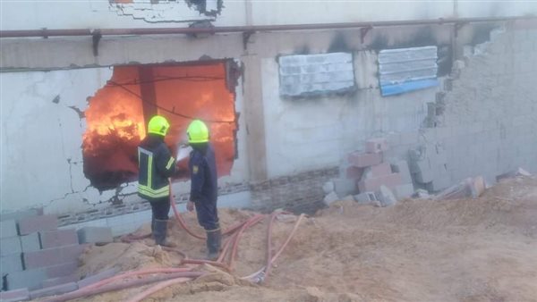 حريق مصنع ملابس بالسادات