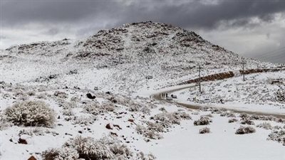 أجوار أوروبية.. الثلوج تغطي منطقة تبوك بالسعودية | صور وفيديو 