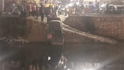 سقوط سيارة ملاكي بترعة في الغربية ونجاة قائدها 