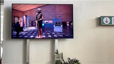 عرض أفلام ترويجية للمتحف القومي للحضارة المصرية بصالات مطار سفنكس الدولي | صور 