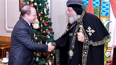 رئيس مجلس القضاء الأعلى يهنئ البابا تواضروس الثاني بعيد الميلاد | صور 