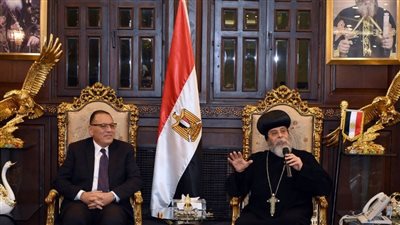 محافظ الشرقية يزور مطرانية فاقوس لـ التهنئة بعيد الميلاد