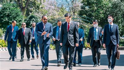 وزير الخارجية الصيني يلتقي رئيس المفوضية الإفريقية لبحث العلاقات بأديس أبابا