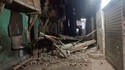 انهيار عقار خالي من السكان دون إصابات بمنطقة اللبان في الإسكندرية