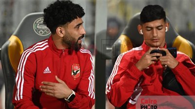 الضاوي ومروان عطية يدعمان الأهلي أمام المصري | صور