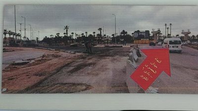 غلق كلي لطريق امتداد محور 26 يوليو للقادم من ميدان جهينة تجاه طريق الواحات 