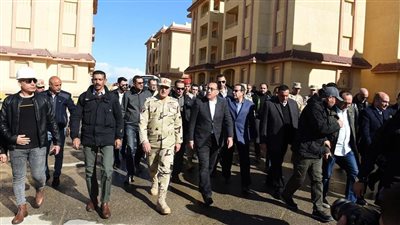 رئيس الوزراء يتفقد مدينة رفح الجديدة ضمن زيارته لشمال سيناء