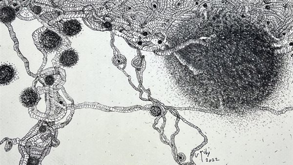 إحدى اللوحات المشاركة