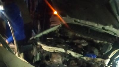 إصابة 8 أشخاص في حادث تصادم سيارتين بالإسماعيلية