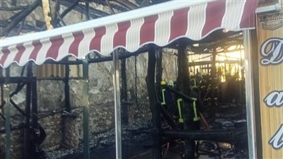 السيطرة على حريق كافيتريا بشارع الكورنيش في مطروح