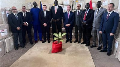 تسليم شحنة المساعدات الطبية والدوائية الموجهة لجنوب السودان