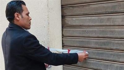 غلق وتشميع مخزن أبواب مصفحة بمدينة نصر