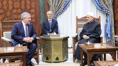 شيخ الأزهر يناقش مع وزير خارجية إيطاليا عقد مؤتمر عالمي لتجريم الإساءة للأديان